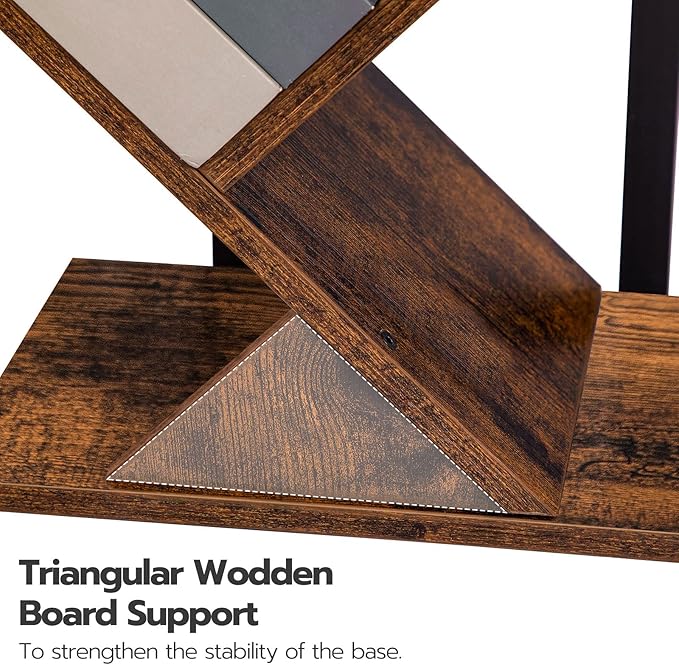 HOOBRO Tree Bookshelf, 9-Tier Bookcase Wooden Shelves, Floor Standing Storage Rack, for Display of CDs, Books in Living Room, Home Office, Wood Storage Rack for Bedroom, Rustic Brown BF08SJ01G1