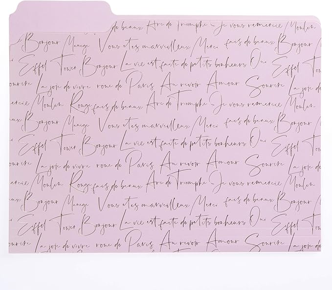 Graphique Parisian Traditional File Folder Set – Each Folder Measures 11.75"" x 9.5"", Set Includes 9 Folders with 3 Unique Designs, Durable Triple-Scored Coated Cardstock (FIF055)