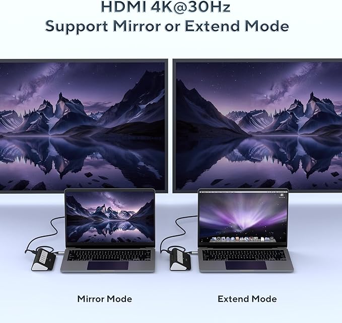 USB C Hub, INTPW 9-in-1 USB Multiport Adapter with 4K HDMI, PD 100W, USB-C and 2 USB A 3.0 5Gbps, 2 USB A 2.0, SD/TF Card Reader, Aluminum USB Hub for Laptop, iPhone 16/15 Series, MacBook, iPad