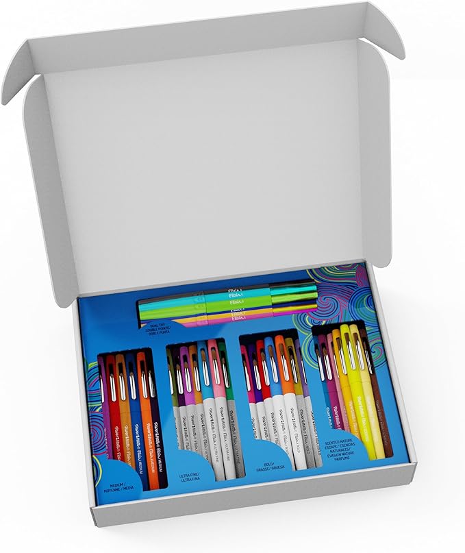 Paper Mate Flair Felt Tip Pens Ultimate Pack, Features 5 Different Types of Pens, Assorted Colors, 60 Count - Creative Fun, Classroom Essentials, Teacher Supplies, Arts & Crafts