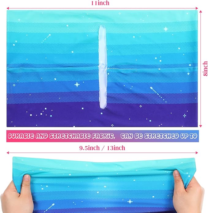 6 Pack Stretchable Book Cover Jumbo Fabric Book Covers Colorful Pattern Print Book Protector Washable Reusable Protective Textbook Cover for Hardcover Textbooks up to 9 x 11 Inch (Elegant Pattern)