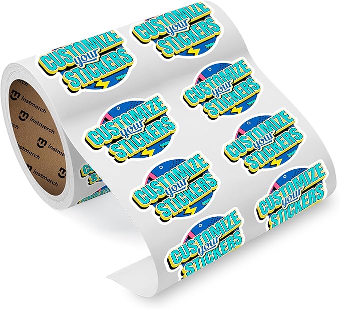 Custom Labels — Personalized Custom Stickers for Business Logo — Customized Sticker Roll Custom (Die-Cut)