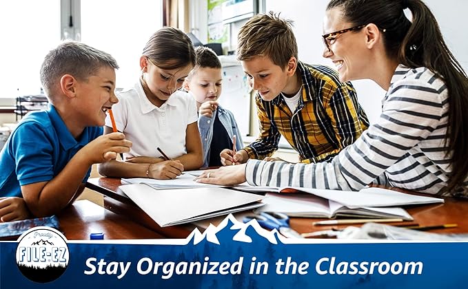 FILE-EZ Two-Pocket Folders, White, 125-Pack, Textured Paper, Letter Size (EZ-32410)