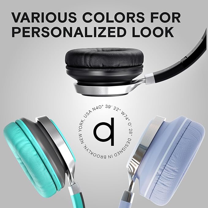 ARTIX CL750 Wired Headphones with Mic & Volume Control — Noise Isolating On-Ear Headphones for Computer and Laptop Wired, Plug in Corded Headphone Over Ear with Wire (Foldable, Aux Jack 3.5mm)