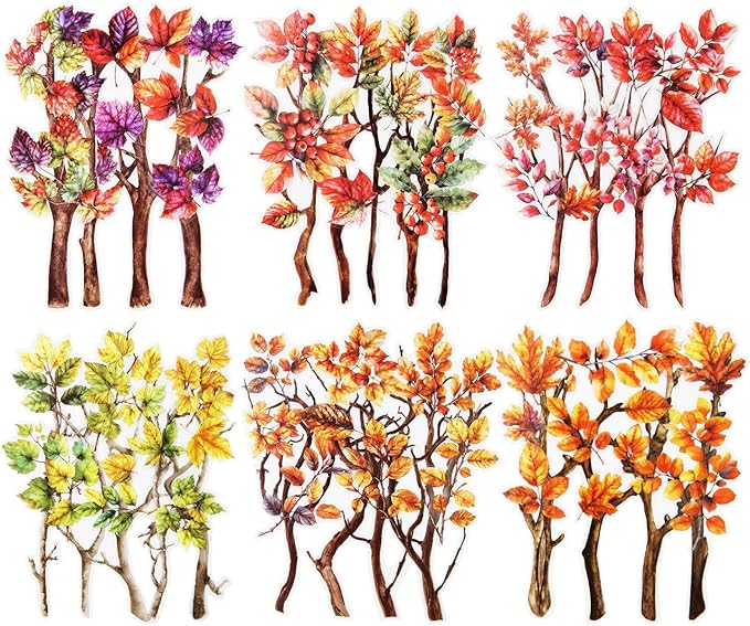 Foliage PET Sticker Set, 150PCS Leaf and Branch Stickers for Scrapbooking, Journaling, DIY Crafts, and Art Supplies