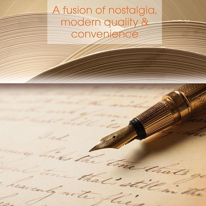 Parchment Stationery Paper, 96 Sheets, Textured Ivory, 24 lb Bond/90 gsm, Stationery Paper for Certificates, Resumes, Diplomas, Executive Use, Printer-Friendly, by Better Office Products