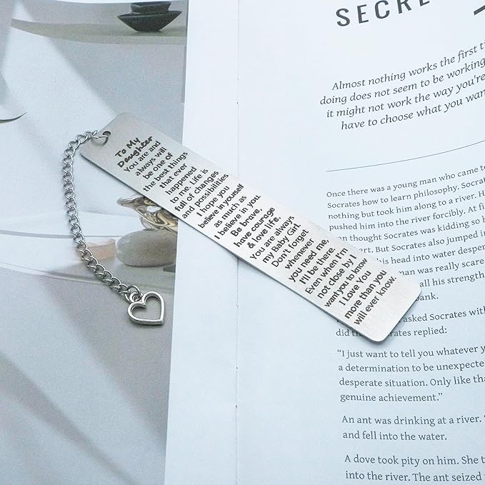 Daughter Birthday Gifts to My Daughter Christmas Bookmark Gifts for Her Inspirational 16th 18th 21st Birthday Gifts for Teen Girls Stepdaughter Back to School Graduation Stocking Stuffers