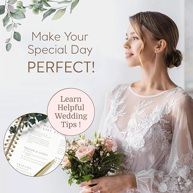 Your Perfect Day Wedding Planner Book and Organizer - Wedding Planner Book - Bridal Planning Binder with Countdown Calendar - Bride Gifts - (Lavender Haze)