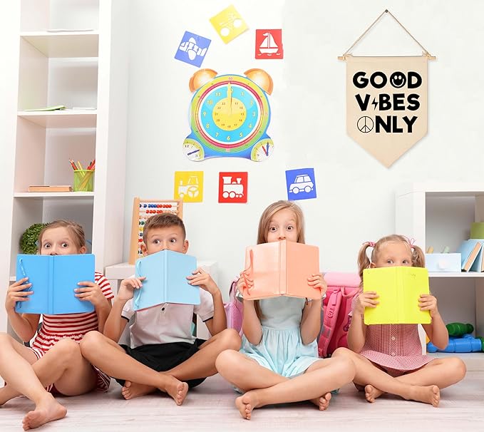 Positive Quotes Banner Sign,Home Office Wall Flag Decor-Room Party Decoration-Patio,Front Door Classroom Wall Flag Decortion-Banner Gift for Wedding,Housewarming,Birthday,New Home-Good Vibes Only