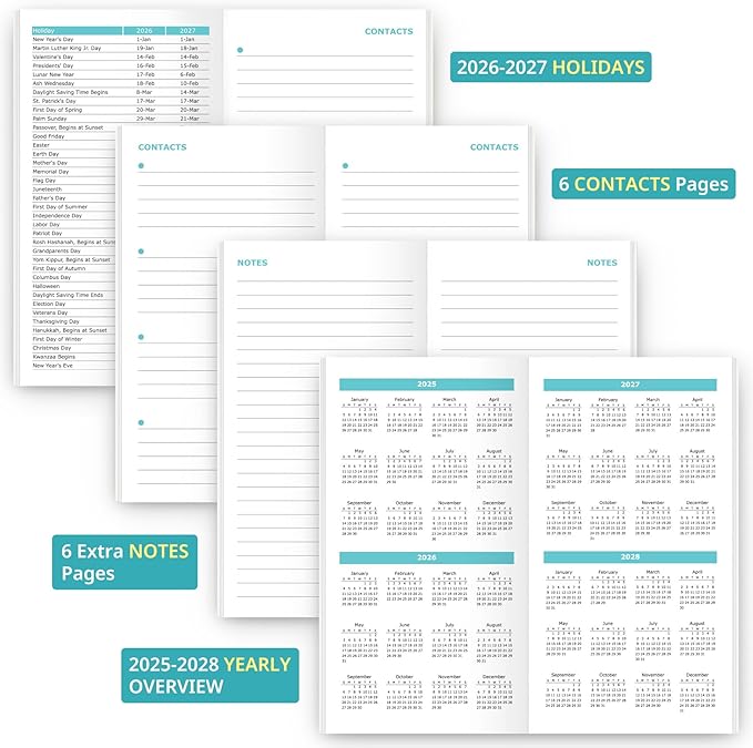 Pocket Calendar 2026-2027 for Purse, Two Year Monthly Planner Pocket Size, Jan 2026 to Dec 2027 Monthly Planner Small Size (6.5" x 3.5") - Starlit Peaks