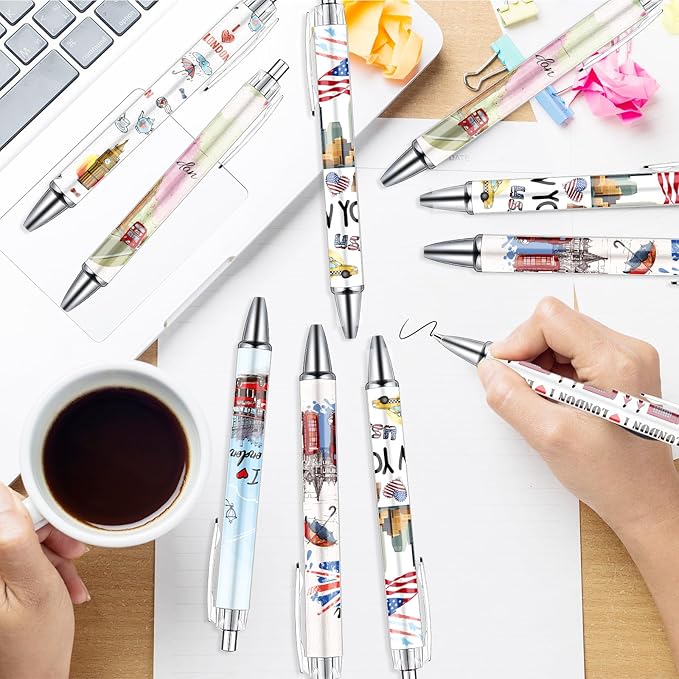 New York Ballpoint Pens Bulk 36 Pcs NYC Souvenirs Gifts City Travel Ballpoint Pens Retractable Smooth Ball Point Pen USA Souvenirs Gifts for Office School Stationery Traveler Supplies