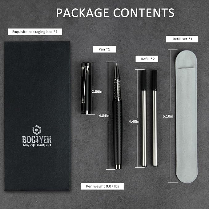 Liquid Ink Rollerball Pens - Fine Line Nice pen, Writing Pens for Journal and Office Supplies, Fancy Pen Gift Box for Father's Day or Mother's Day And Other Festivals(Green)