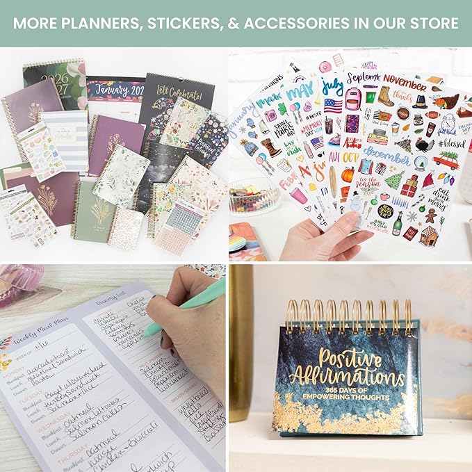 bloom daily planners 2026 Pocket Planner - 4” x 6” - (January 2026 - December 2026) - MINI Weekly/Monthly Agenda Organizer & Calendar Book - Tan Leopard