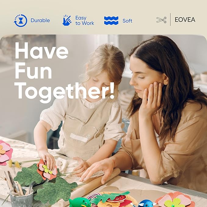 EOVEA | Acrylic Felt Fabric by The Yard - Non-Stiff, Soft Material - 72" Wide - 1.6mm Thick Felt Sheets for DIY Crafts, Sewing, Upholstery, Cushion, Padding(Royal Blue, 5 Yard)