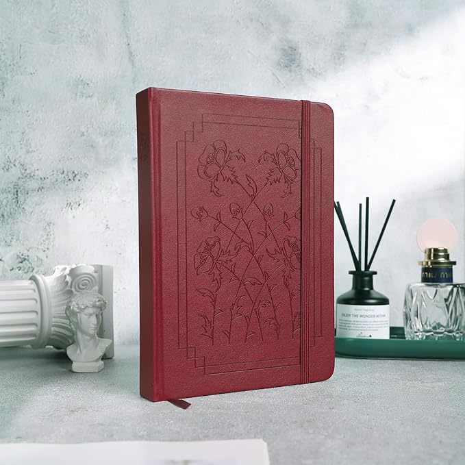 TIEFOSSI A5 Dotted Notebook, 160gsm Thick Paper, Hardcover Dot Grid Journals for Women Men, 192 Numbered Pages, Ideal for Personal Use, Goals, Organization