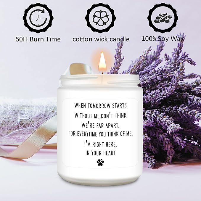 Homsolver Dog Memorial Gifts for Loss of Dog, Loss of Pet Sympathy Candle for Doggie Passing Away - Doggie Remembrance, Condolence Gift for Pet Lovers Friends Families