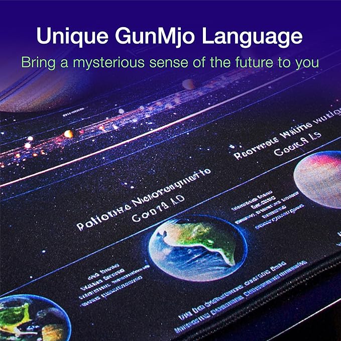 GUNMJO Astronaut Extended Gaming Mouse Pad, Ultra-Smooth Surface for Pixel-Precise Mouse Control, Durable Anti-Fray Stitching, Non-Slip Rubber Base, for Gamer, Office & Home, Light & Portable