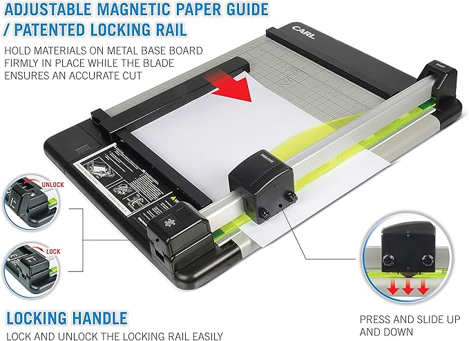 Carl Manufacturing 12210 Heavy-Duty Trimmer 12-Inch 36 Sht Cap. 14-Inch x12-1/4-Inch x3/4-Inch GY