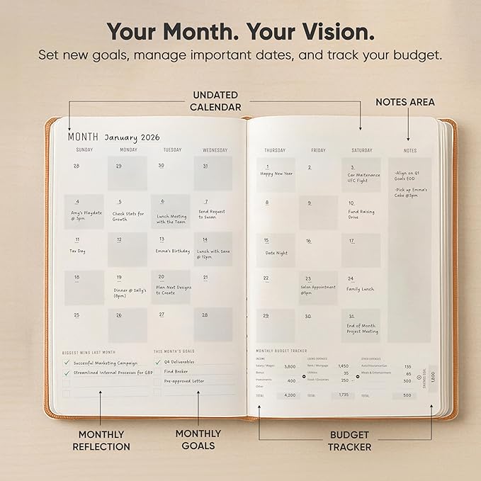 Hourly Planner & Appointment Book (8.5” x 11”) - Premium Hourly Planner with Daily Schedule & 30-Minute Time Slots for Better Time Management by PRODUCTIVITY STORE (A4, Brown)