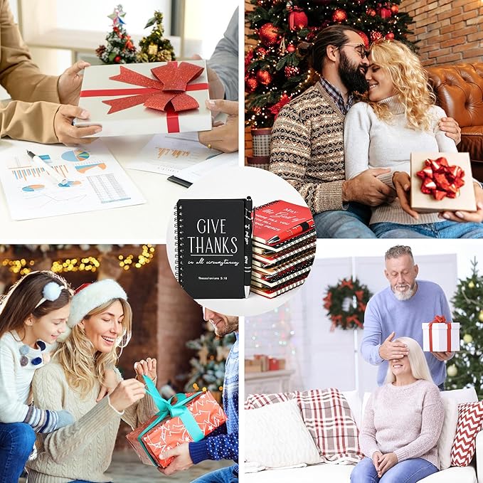 INSADA Christian Prayer Journal Spiral Notebooks Bulk with Pens - Small Notepads (4.13”x5.43”) - Christmas Gifts for Women men,Church Members & Bible Study Groups (30 sets multicolor)