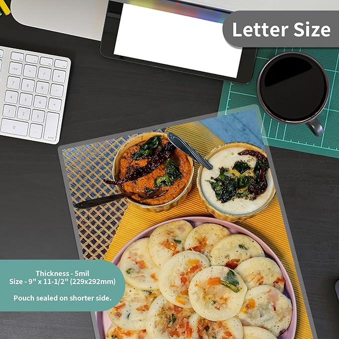 5 mil Thermal Laminating Sheets 10000 Packs, 9” x 11.5” Clear Laminating Pouches Holds 8.5 x 11 Inch Sheet, Letter Size Lamination Paper for Laminator - Rounded Corner