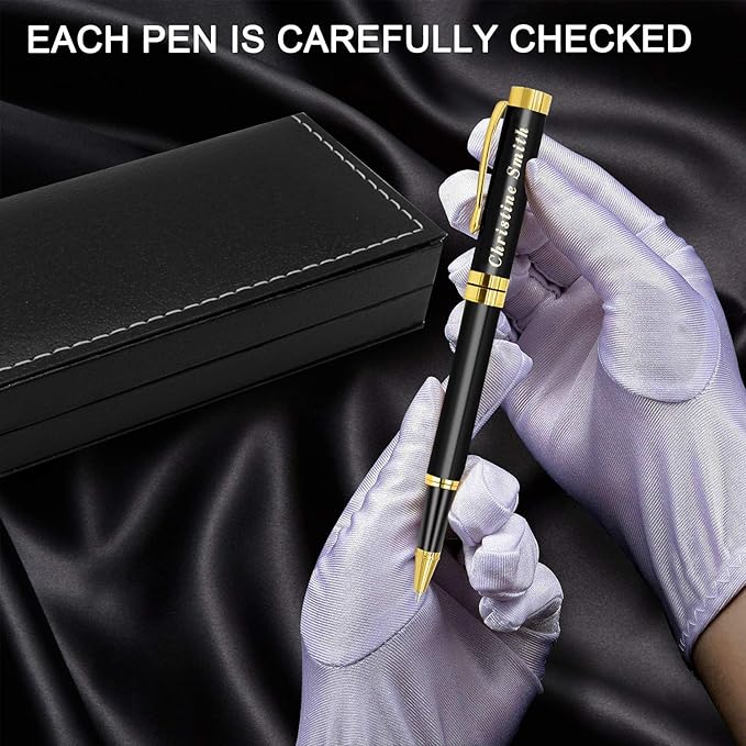 Amlion Personalized Pens Custom Engraved Pen with Name, Refillable Medium Refill, Personalized Gifts for Men Women