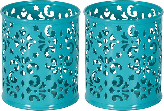 EasyPAG Pen Holder Metal Pencil Holder Cup Pencil Cup Holder for Desk Office Pen Organizer,Dark Teal