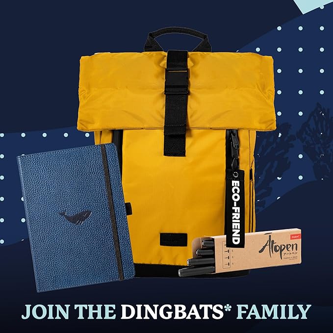 Dingbats* Wildlife Lined Writing Journal Notebook A5 - Vegan Leather Hardcover - Ideal for Work, Travel - Pocket, Elastic Closure, & Bookmark