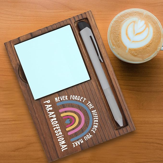 Paraprofessional Gifts Sticky Note Holder, Thank You Gift for Teacher Aide, Classroom Support Staff, Instructional Assistant Paraprofessional Appreciation Week, Graduation or Holiday PB035