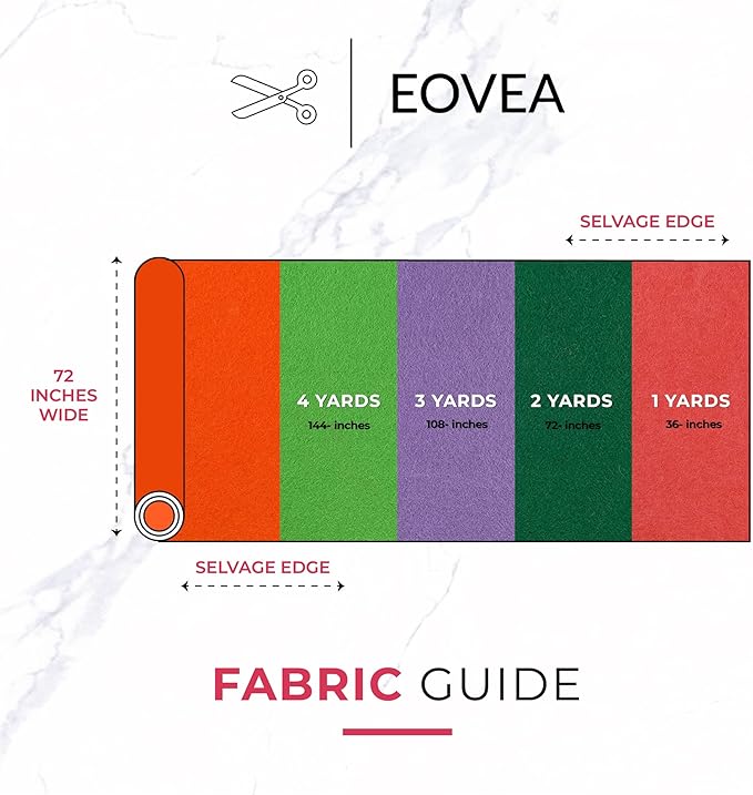 EOVEA | Acrylic Felt Fabric by The Yard - Non-Stiff, Soft Material - 72" Wide - 1.6mm Thick Felt Sheets for DIY Crafts, Sewing, Upholstery, Cushion, Padding(Baby Pink, 10 Yards)