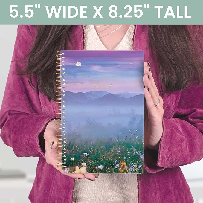 bloom daily planners 2026 Planner (January - December) Calendar Year Organizer - 5.5” x 8.25” - Weekly & Monthly Agenda Book with Stickers & Bookmark - Mystical Mountains