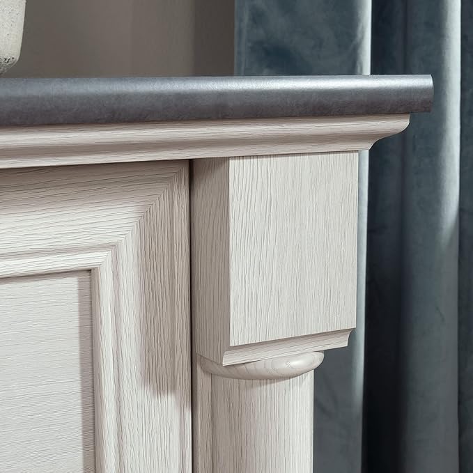 Sauder Palladia 2 Drawer File Cabinet, Lateral Filing Cabinets for Home Office, Hanging File Folders Organizer, Interlocking Drawers, in Glacier Oak Finish