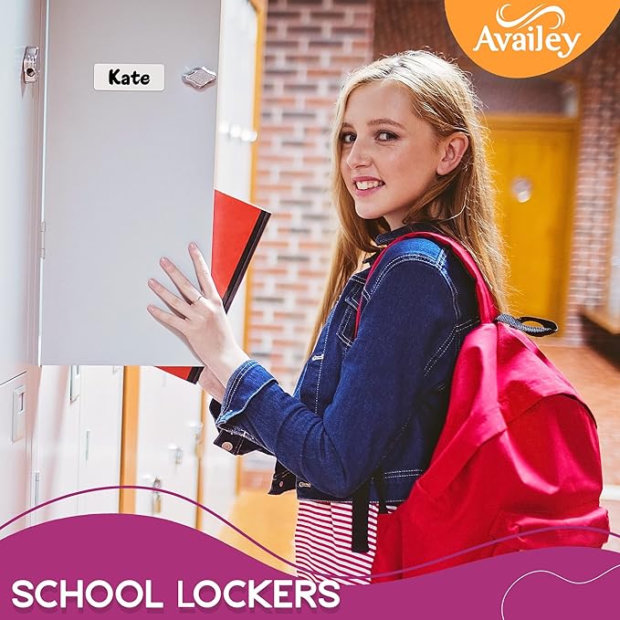 Availey 32 Pieces (4 x 1.8") - White Magnetic Dry Erase Labels - Reusable Strips for Classroom Home Office Garage Refrigerator - Blank Writable Erasable Cards - Name Tags Students Locker Shelf