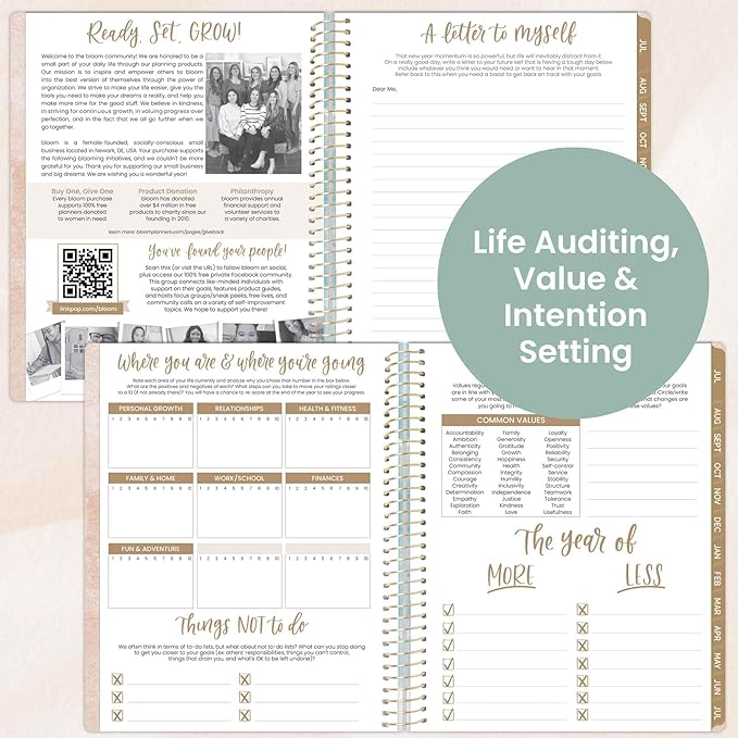 bloom daily planners 2025-2026 (8.5" x 11") Academic Year Day Planner (July 2025 - July 2026) - Weekly & Monthly Dated Agenda Organizer with Stickers & Tabs - Ocean Oasis