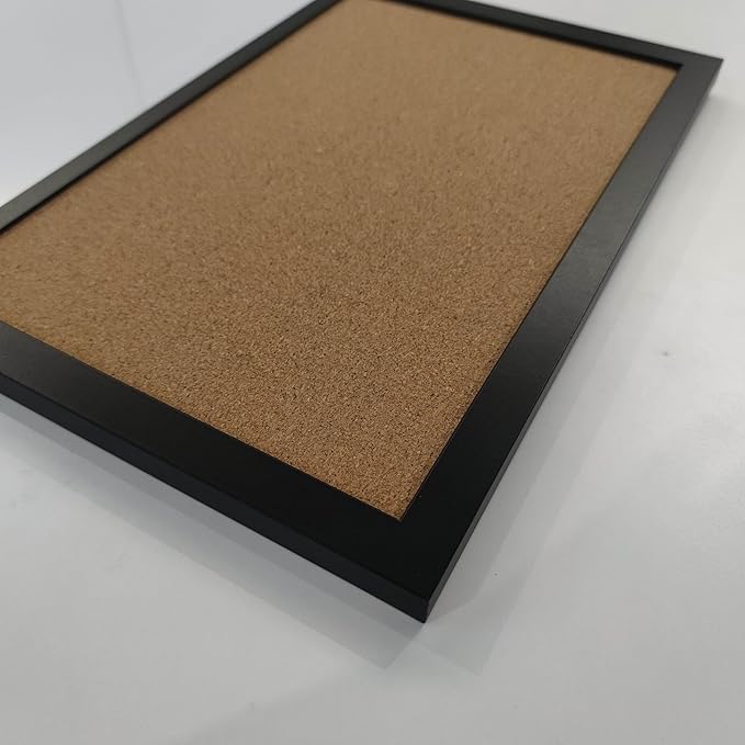 Combination Board Magnetic Dry Erase Board & Corkboard,24''x18'' Combo Board, Black Frame