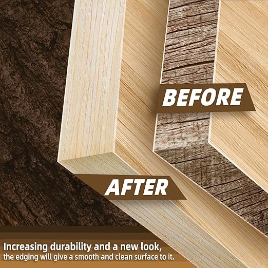 GSCIT Club Oak Edge Banding, 3/4 inch x 10ft roll of Veneer Edge Banding Preglued Flexible, Real Wood Tape Banding