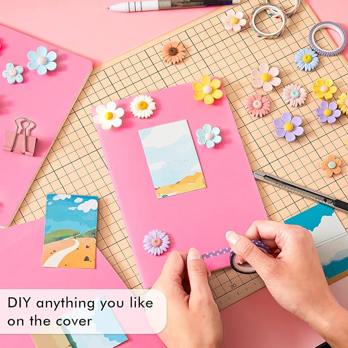 16 Pack Soft Cover Journal Bulk, Feela Lined Notebooks College Ruled for Work for Women Girl Writing, Blank Travel Journal Note Taking Notebook School Business Supplies, 8.2” x 5.5”, A5, Berry