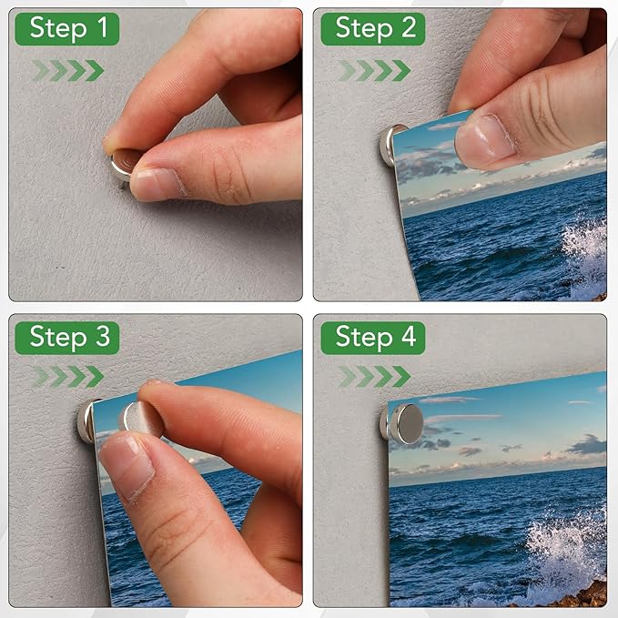 60 Pack Magnetic Pushpin, Magnetic Clips Magnet Thumb Tacks Magnet Tacks Push Pins for Cork Board Wall Bulletin Board Photo Wall