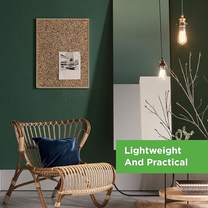 Go4Cork Framed Cork Bulletin Board - 23.6”x 15.7” | Premium Double-Sided Pine Frame Eco Cork Memoboard | Office, Home & Classroom Organization Decor | Pushpins & Set Up Accessories Included