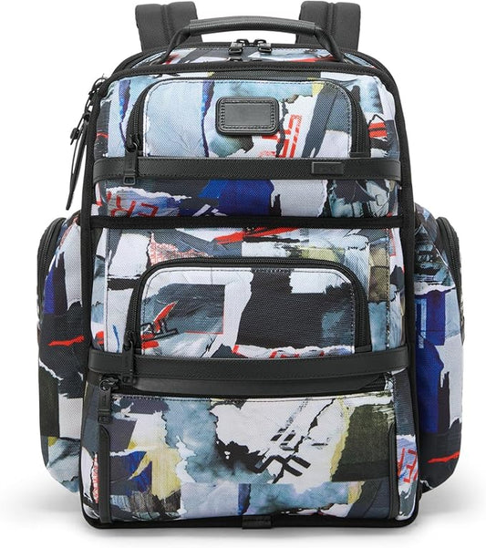 TUMI - Alpha Brief Pack - Men's Laptop Backpack with Padded Adjustable Straps - Fit up to 15" Screen - 17.0" X 12.0" X 8.0" - Wheatpaste Print