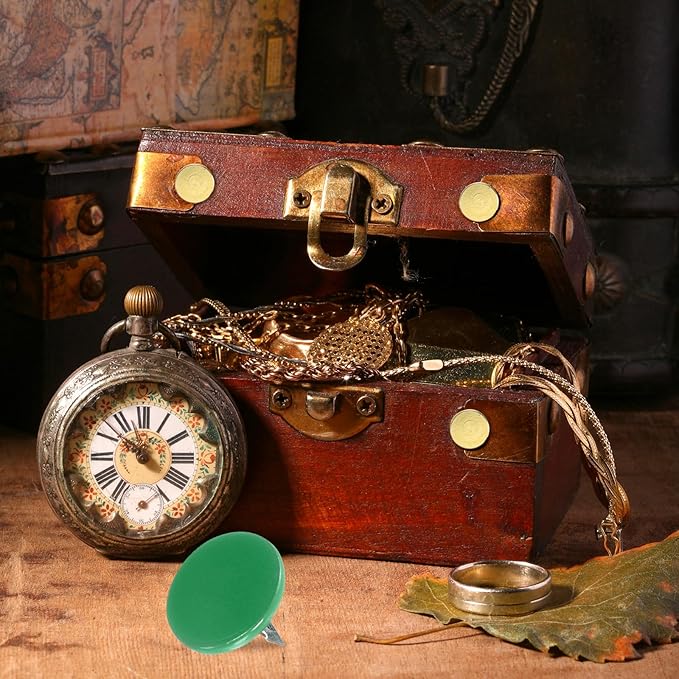 uxcell 150Pcs Upholstery Tacks, 11mmx10mm Flat Head Thumb Tack Decorative Furniture Nails Push Pins for Furniture Sofa Headboards, Green