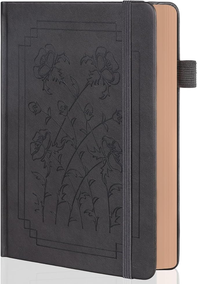 TIEFOSSI A5 Dotted Notebook, 160gsm Thick Paper, Hardcover Dot Grid Journals for Women Men, 192 Numbered Pages, Ideal for Personal Use, Goals, Organization