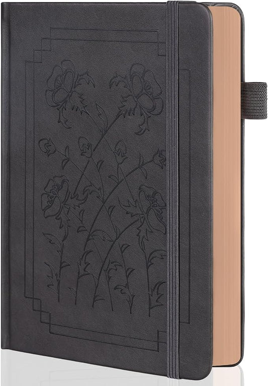 TIEFOSSI A5 Dotted Notebook, 160gsm Thick Paper, Hardcover Dot Grid Journals for Women Men, 192 Numbered Pages, Ideal for Personal Use, Goals, Organization