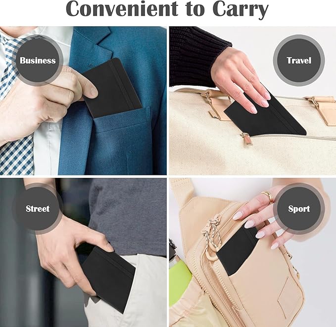 Pocket Dotted Notebook, 2-Pack Dot Grid Notebook, Dotted Journal with Stickers, 3.5" x 5.5" Hardcover, Small Mini A6 size, 160 Pages, 100 gsm Thick Paper, Black