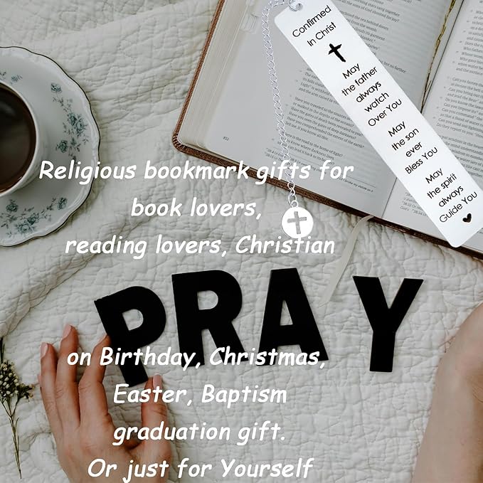 Confirmation Gifts for Teenagers Boys Girls Christian Bible Bookmark Gifts for Women Men Book Lovers Friends Catholic Easter Bookmark Birthday Christmas Baptism First Communion Gift for Daughter Son