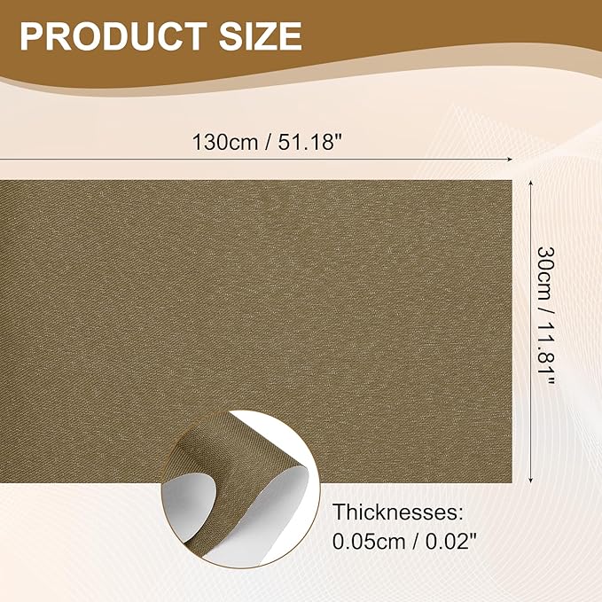 PATIKIL Book Binding Cloth, 51 x 11 Inches Book Cloth for Binding Repairing Fabric Surface Paper Backed Bookbinding Supplies, Brown