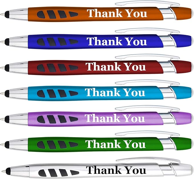 Personalized with Your Custom Logo or Text Pens-300 Pack Bulk-for Businesses, Parties, and Events, 2 in 1 Capacitive Stylus & Ballpoint Pen Compatible with Most Touchscreen Devices, Orange