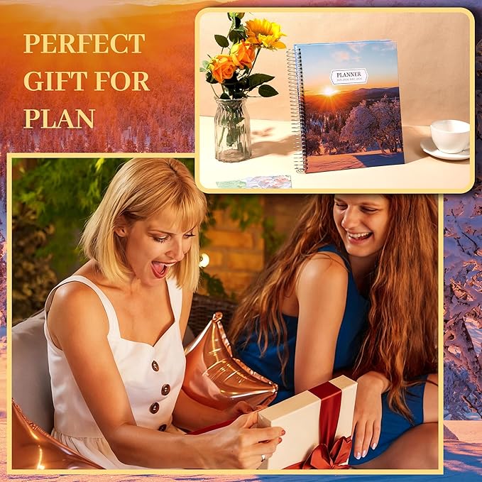 CAGIE 2026 planner Weekly and Monthly Jan 2026-Dec 2026 Hardcover Hourly Daily Planners for Women 26 Calendar Planner with Stickers Spiral Bound Yearly Agenda, 8.5 x 11