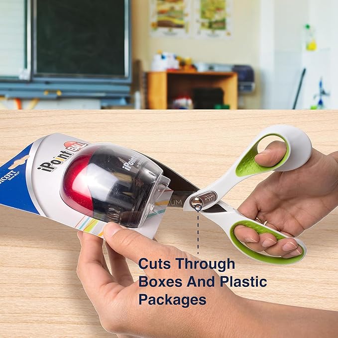 Westcott 7- and 9-Inch CarboTitanium Fabric Scissors for Fabric Cutting, Quilting, and Sewing Projects, White/Green, 2 Pack