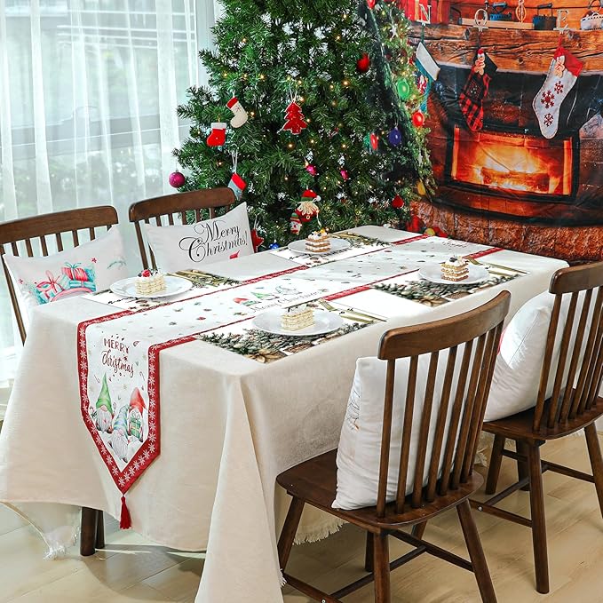 50 Pack Pine Trees Merry Christmas Balls Paper Placemats,16x 11 Inch Xmas Tree Disposable Placemats Seasonal Winter Xmas Holiday Table Mats for Kitchen Dining Christmas Party Decor